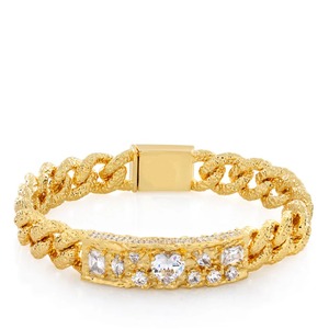 Pulsera de lujo con diseño de flores y detalles de moissanita, pétalos de esmalte de colores para mujer, elegante diseño con incrustaciones de circonitas. - Product Image 1