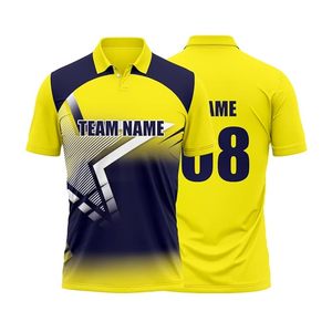 Camisetas de Cricket Personalizadas para Clubes, Academias y Equipos - Último Diseño con Impresión Digital, Mezcla de Algodón y Poliéster - Product Image 1