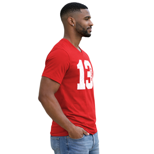 T-shirt à col en V Kappa Alpha Psi numéro 13, vêtements de fraternité grecque avec motif audacieux, confort premium et coupe élégante - Product Image 3