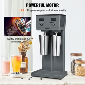 375W X 2 820ml Stainless Steel Cups Commercial Double-Headed Electric <b>Milkshake</b> <b>Machine</b> LED Intelligent Microswitch Drink - Product Image 2