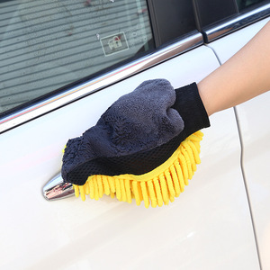 Gants de lavage de voiture en microfibre chenille épaissie, <span class=keywords><strong>super</strong></span> absorbants et anti-rayures, vendus avec des serviettes de nettoyage automobile - Vente en gros usine - Product Image 5