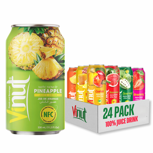 VINUT Pineapple Juice Drink Refreshing Sugar-Free Beverage 330ml Vietnam Factory Price Private <b>Label</b> Free Sample - Product Image 1