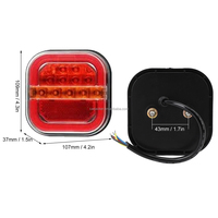 Kit de feux arrière de remorque magnétiques à LED avec fiche à 7 broches étanche pour camion camion van RV caravane