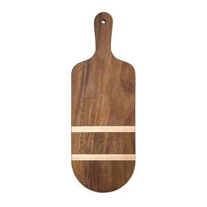 Planche à pagaie en bois d'acacia naturel de qualité supérieure avec poignée, planche à découper en bois dur durable, plateau de service de cuisine, plateau à charcuterie - Product Image 6