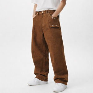 Vaqueros Selvedge Marrón Chocolate con Textura en Relieve, Peso Medio, Transpirables, Estilo Vintage, Personalizados, para Hombre, Corte Recto, Tejido de Punto, Coloridos, Otoño - Product Image 1