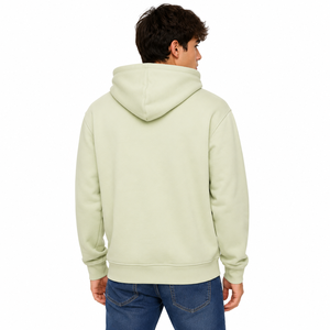 Sweat-shirts pour hommes en molleton de coton, coupe décontractée, poche kangourou, couleur unie, impression de logo personnalisé, broderie, faible MOQ, fabricant - Product Image 3