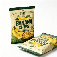 Sachet d'emballage alimentaire vide personnalisé en plastique pour chips de pommes de terre et chips de bananes séchées, scellable, 150g, emballage de vente au détail