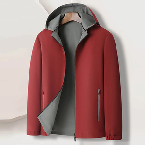 Top Trending Men's Sportwear <b>Red</b> Soft Shell Jackets Warm Padded Long Sleeves Zipper Up Winter Workwear Softshell Jackets - Product Image 5