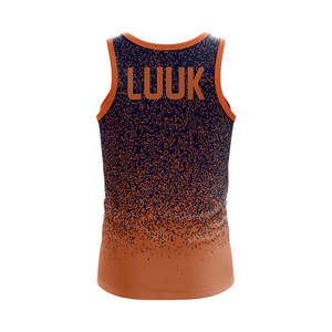 Débardeurs de sport personnalisés pour hommes, de haute qualité, entièrement imprimés, à col rond, séchage rapide, vêtements de sport, 100% coton tricoté, décontractés - Product Image 3