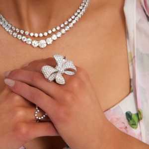 Diamond Bow Tie Statement <b>Ring</b> 5 Carat 14k 18k <b>Gold</b> Pave Round Lab Grown Large Heavy Pinky <b>Cocktail</b> Bands Manufacturer Wholesale - Product Image 6