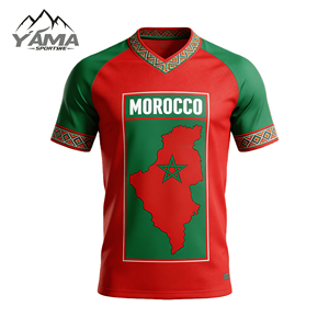 Maßgeschneidertes 2026 Marokko Nationalmannschaft Fußballtrikot Thailand-Qualität Fußballshirt OEM Atmungsaktives Gewebe Trainings- und Spielbekleidung - Product Image 1