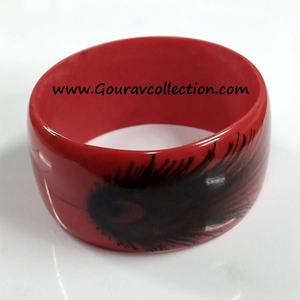 Peacock Feather Design <b>Fashion</b> <b>Bangles</b> for Gifts Use Available in Bulk Quantity at Best Price for Export GC-BL-218. - Product Image 1