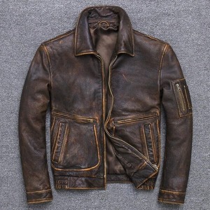 Design Your Own Winter Men's <b>Leather</b> <b>Jackets</b> High Quality Stand Collar Front Logo <b>Long</b> Sleeve Eco-Friendly Windproof Best Price - Product Image 3