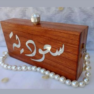 Luxury Wooden Clutch Handmade with Mother of Pearl Inlay Exquisite Design NEHA ENTERPRISES Modern Personalization - Product Image 5