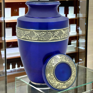 โกศบรรจุอัฐิสำหรับผู้ใหญ่ ดีไซน์หรูหราทันสมัย สีน้ำเงิน โดดเด่น ทนทาน ผลิตจากโลหะ มีราคาขายส่ง - Product Image 3