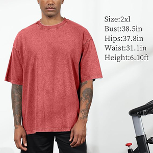 Maroon Men T <b>shirts</b> Vintage Acid Wash Heavy Cotton Oversized Fit Drop Shoulder Streetwear Retro Tee - Product Image 4