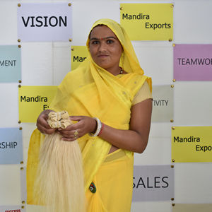 เครื่องมัดผมมนุษย์ผมตรงสีบลอนด์วิกผมยาวสองชั้นแบบไม่ผ่านกระบวนการ - Product Image 5