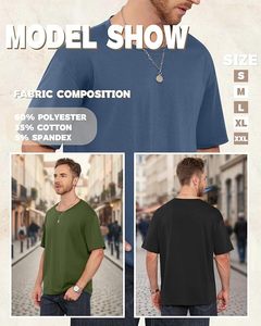 เสื้อยืดโอเวอร์ไซส์ผ้าฝ้ายแท้ 100% น้ำหนัก 220 กรัม พิมพ์ลายตามสั่งที่ไหล่ สไตล์ฮิปฮอป ไซส์ใหญ่พิเศษ ผ้าฝ้ายแท้ 100% ทรงบ็อกซี่ สำหรับผู้ชาย - Product Image 3