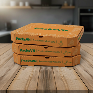 กล่องพิซซ่าพิมพ์ลายตามสั่ง กล่องบรรจุภัณฑ์อาหารแบบกำหนดเองสำหรับบริการเดลิเวอรี่และบรรจุภัณฑ์ร้านอาหารฟาสต์ฟู้ด - Product Image 2