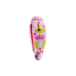Increíble diadema de golf con cuentas, accesorio para el cabello anudado a mano con cuentas de semillas, personalizable para golfistas, disponible para personalizar. - Product Image 3