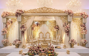 Conjunto de Mandap Tradicional para Bodas del Sur de la India, DST Exports, Fibra de Vidrio Ligera, Gran Mandapam Kanyadanam para Eventos en EE. UU. - Product Image 6