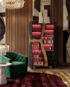 Flusso Luxury Modern <b>Bar</b> Cabinet with Premium Home Wine Storage for Hotel Club Decoration Use - Product Image 3