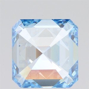Diamant de laboratoire de 5,00 carats, taille carrée Ascher, bleu vif fantaisie, clarté VS 2 - Product Image 3
