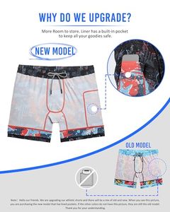 Shorts de sport pour homme grande taille, personnalisés avec logo, été, polyester et élasthanne, pour la course à pied et le fitness. - Product Image 3