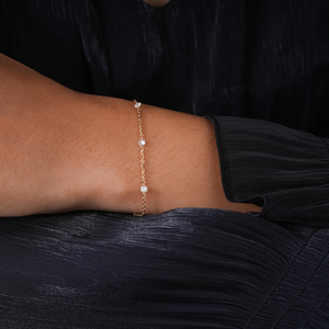 Wholesale <b>14K</b> <b>Gold</b> Lab Grown Diamond Chain <b>Bracelet</b> VS Clarity EF Color Luxury Women Jewelry - Product Image 5