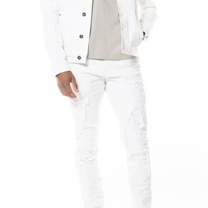 Latest Arrival Unique Style Unisex Denim Jacket <b>Pant</b> Set Eco-Friendly Breathable Streetwear Vintage Trending Direct Factory - Product Image 4