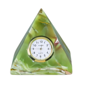 High Quality Handmade Onyx And Marble <b>Clock</b> Luxury Natural Stone Onyx <b>Clock</b> Handmade Marble Table <b>Clock</b> - Product Image 5