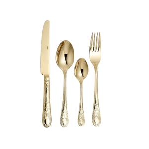 Ensemble de couverts créatifs en acier inoxydable doré, finition miroir, pour la maison, l'hôtel, le restaurant, les mariages et les fêtes - Product Image 2