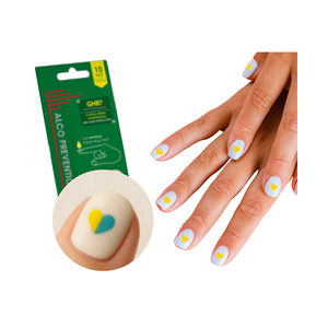 Single Use GHB Drug Test <b>Stickers</b> | Canada Origin High Accuracy Drink Safety Detection GHB Nail <b>Stickers</b> for Nights Out Party - Product Image 1
