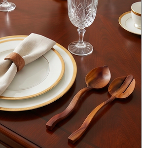 Ensembles de couverts en bois sculptés à la main, ustensiles de cuisine en bois, couverts de table, vaisselle, couverts de dîner, articles de cuisine et de restaurant - Product Image 5