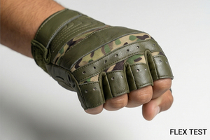 Guantes de Cuero de Camuflaje para Entrenamiento, Guantes de Cuero de Medio Dedo para Ejercicio, Protección para Levantamiento de Pesas, Guantes de Camuflaje de Cuero Unisex - Product Image 6