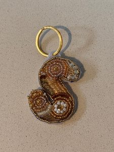 Beaded Cat <b>Keychain</b>: 3D Kitty Bag Charm, Cat Lover Gift - Product Image 1