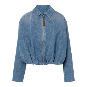 Wholesale Women's <b>Denim</b> <b>Jacket</b> Casual Blue Jean Coat Custom Logo OEM ODM Factory Supplier Fashion Streetwear Outerwear - Product Image 1
