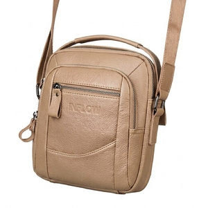 Bolso Bandolera de Cuero Genuino Blanco Personalizado Inflow, Estilo Vintage, Impermeable, con Cierre de Cremallera para Hombre - Product Image 2