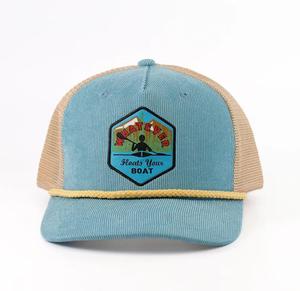 Casquette Snapback Rétro Bleue en Maille avec Broderie Artistique Premium sur le Devant, Réglable, Unisexe, pour Activités Estivales en Plein Air - Product Image 2