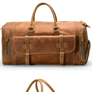 กระเป๋าเดินทางแบบวินเทจหนังแท้นิ่มลายไม้น้ำหนักเบาพกพาได้จุของได้มาก LDB-0263กระเป๋าเดินทาง - Product Image 1