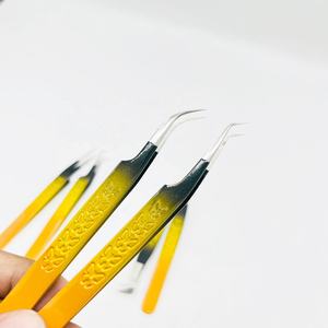 Professionnel Papillon Gravé Anti-Bactérien Léger Pince À Cils Isolation Botte Volume 45-90 Degrés En Acier Inoxydable - Product Image 5