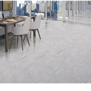 Carreaux de porcelaine polie et émaillée avec finition décorative sculptée, idéaux pour les applications de revêtements de sol et muraux sur de grands plans dans les espaces modernes. - Product Image 1