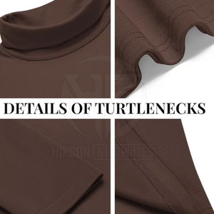 Simple Solid Color Pullover Top with Soft Fabric and Comfortable <b>Neck</b> Fit <b>Men</b> <b>Turtle</b> <b>Neck</b> Shirt - Product Image 5