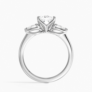 Bague BOJ 077 en argent 925, taille princesse, avec halo de pierres et griffes, solitaire diamant 2 carats, couleur D, VVS1, moissanite certifiée GRA, prix bas - Product Image 3