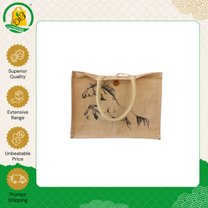 Vente exclusive de sacs cabas pour femmes en jute haut de gamme avec sangle en coton imprimé tendance et poignée rembourrée pour un usage quotidien - Product Image 2