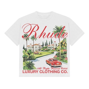 T-shirts sportifs à la mode personnalisés de conception haut de gamme, 100% coton, col rond, coupe ample pour hommes, prix de gros - Product Image 1