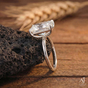 Anillo de Compromiso Solitario con Corte Radiante, Plata 925, Estilo Clásico, Certificado IGI, Joyería de Boda para Mujer - Product Image 2