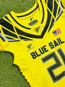 Camiseta deportiva de poliéster transpirable de manga corta para hombre, camiseta amarilla de fútbol americano, número 21 - Product Image 3