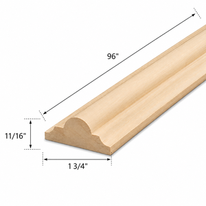 Moulures décoratives en bois d'érable massif pour armoires de cuisine, meubles, moulures en bois massif - Product Image 2