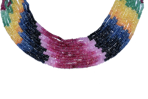 Cuentas Rondelle facetadas multipreciosas de 3mm de alta calidad, cuentas de arcoíris multicolores de piedras preciosas naturales - Product Image 4